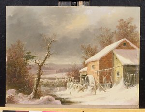 Alte Mühle im Winter, 1861