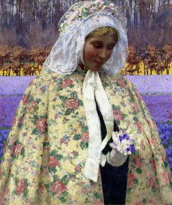 Ostern, eine Braut in Brabant, um 1904