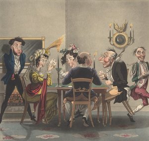 Ein echtes Gummi! Beim Whist, ca. 1825