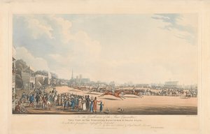 Ansicht der Worcester-Rennbahn und Tribüne
