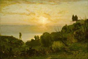 See Albano, Sonnenuntergang von George Inness