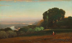 Blick auf den Tiber bei Perugia, 1872-1874. von George Inness