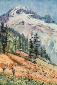 Die Aiguille Verte und die Aiguille Du Dru, Herbst von George Jackson Flemwell