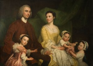 Dr. Samuel Wathen mit seiner Frau und seinen Kindern von George Knapton
