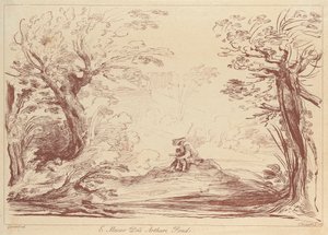 Ohne Titel: Landschaft mit Figuren