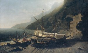 Blick auf Amalfi, Bucht von Salerno von George Loring Brown