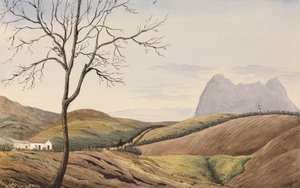 Der Felsen von Gibraltar von der Alameida in San Roque von George Lothian Hall