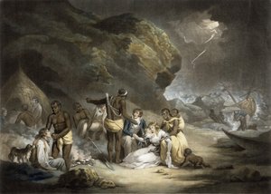 Afrikanische Gastfreundschaft, graviert von John Raphael Smith, 1791 (Mezzotinto)
