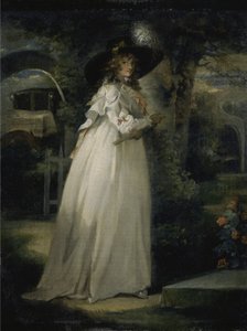 Porträt eines Mädchens in einem Garten, ca. 1786-88
