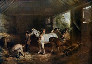 Das Innere des Stalls, 1791, 1912 von George Morland