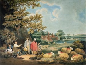 Die Hirten, graviert von William Ward, veröffentlicht von H. Morland, 1806 von George Morland