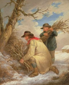 Zweigsammler im Schnee von George Morland