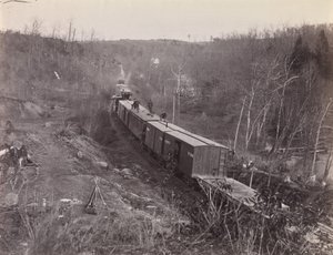 Bull Run. Orange und Alexandria R.R. in der Nähe von Union Mills, 1861-65 von George N. Barnard