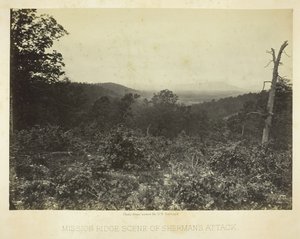Mission Ridge, Schauplatz von Shermans Angriff von George N. Barnard