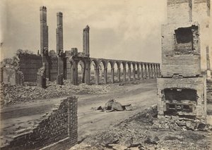 Ruinen des R.R. Depots, Charleston, South Carolina, 1860er Jahre von George N. Barnard