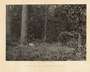 Szene vom Tod von General McPherson, Georgia, aus Fotografische Ansichten von Shermans Feldzug