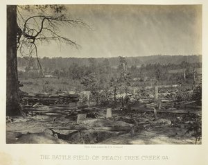 Das Schlachtfeld von Peach Tree Creek, Ga., 1864-66 von George N. Barnard