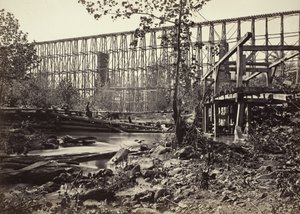Trestle-Brücke bei Whiteside von George N. Barnard