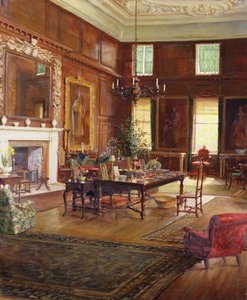 Innenraum des Staatszimmers, Gouverneurshaus, Royal Hospital, Chelsea, 1922 von George Percy Jacomb Hood