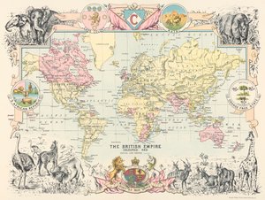 Karte des britischen Weltreichs, aus Castle Line Atlas von Südafrika von George Philip