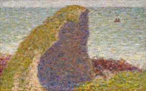 Le Bec du Hoc, Grandcamp Studie, 1885 von George Pierre Seurat