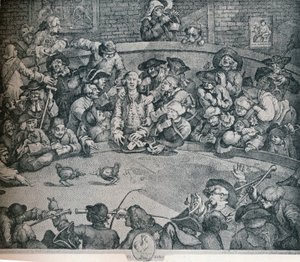 Der Hahnenkampf, um 1840, 1917