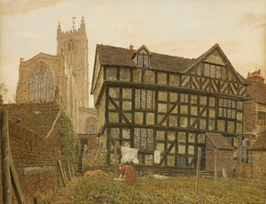 Kirche und altes unbewohntes Haus in Ludlow, 1871-72