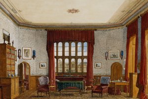 Ein Innenraum eines Zimmers, Christ Church, Oxford von George Pyne