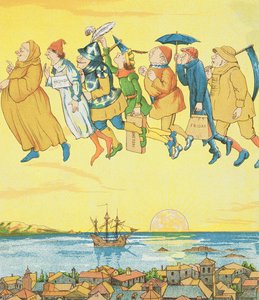 Wochentage, Illustration aus Rumpelstilzchen von George R. Halkett