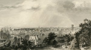 Stadt New York, von Brooklyn Heights, 1874 von George R. Hall