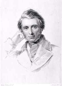 Porträt von John Ruskin (1819-1900) graviert von Francis Holl (1815-84) von George Richmond