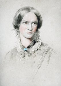 Porträt der Schriftstellerin Charlotte Brontë 1816-1855, ca. 1850