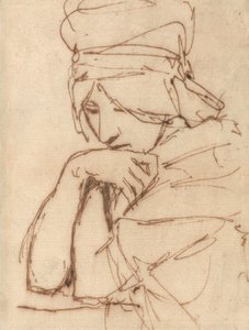 Eine nachdenkliche Dame von George Romney