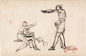 Ein Krieger nimmt Abschied von seiner Familie, möglicherweise der Abschied von Hector
