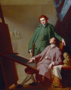 Ein Gespräch (Die Brüder des Künstlers, Peter und James Romney) von George Romney