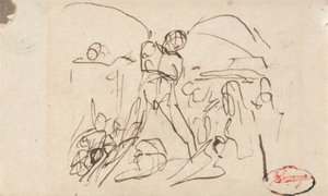 Figurenkomposition; möglicherweise Samson und Delilah von George Romney