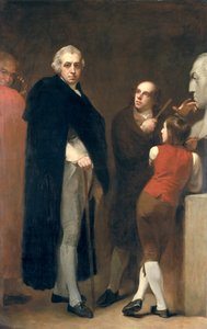 John Flaxman (1755-1826) modelliert seine Büste von William Hayley (1745-1820), ca. 1791-92 von George Romney