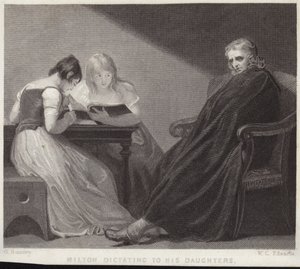 John Milton diktiert seinen Töchtern
