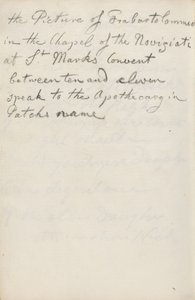 Manuskriptnotizen von George Romney