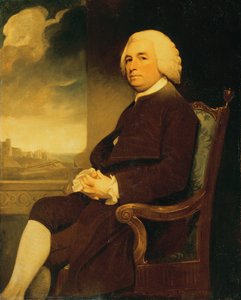 Porträt von Michael Russell, sitzend, mit Dover Castle im Hintergrund