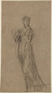 Porträtstudie einer stehenden Frau von George Romney