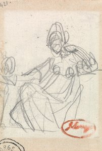 Sitzende Frau und Kind