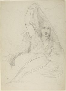 Sitzende Frau enthüllt sich von George Romney