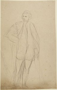 Studie für ein ganzfiguriges Porträt eines Mannes in Robe von George Romney