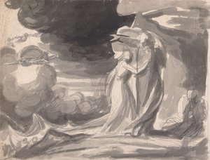Studie für die Schiffbruchszene, Der Sturm: Prospero und Miranda