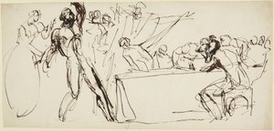 Studie von Banquos Geist aus der Bankettszene in Macbeth von George Romney