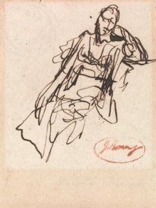 Studie einer sitzenden Frau von George Romney