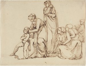 Die Binde von Amor von George Romney