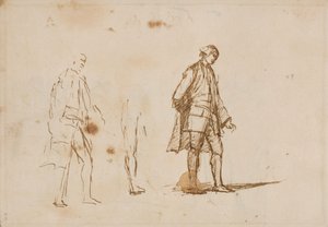 Zwei Studien einer männlichen Figur von George Romney