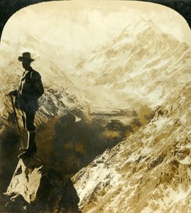 Mount Cook und der Kopf des Hooker-Gletschers, Neuseeland, um 1909 von George Rose